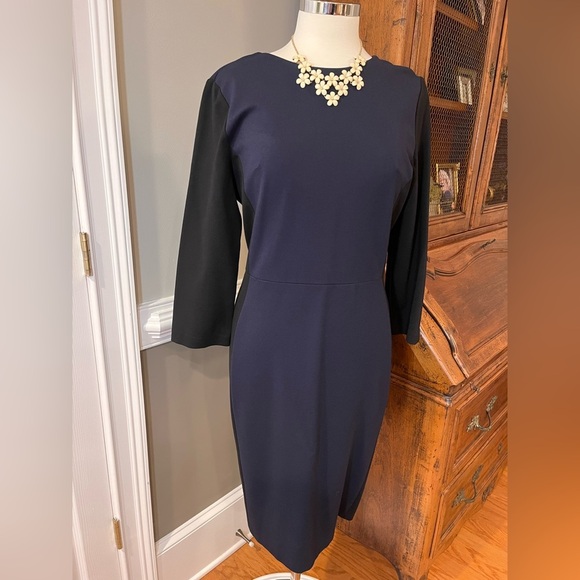 Talbots Colorblock Ponte Sheath Dress